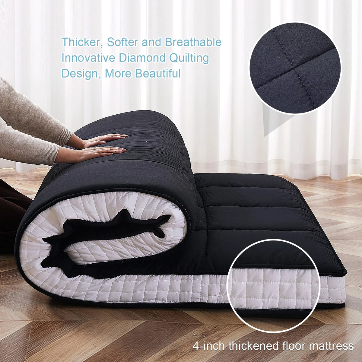 Queen Size Foldable Roll Up Floor Mattress M24710