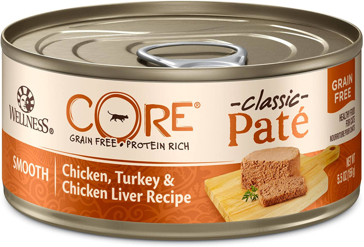 Grain-Free Pate Canned Cat Food, Chicken, Turkey & Chicken Liver, 5.5 oz Case of 24 X147
