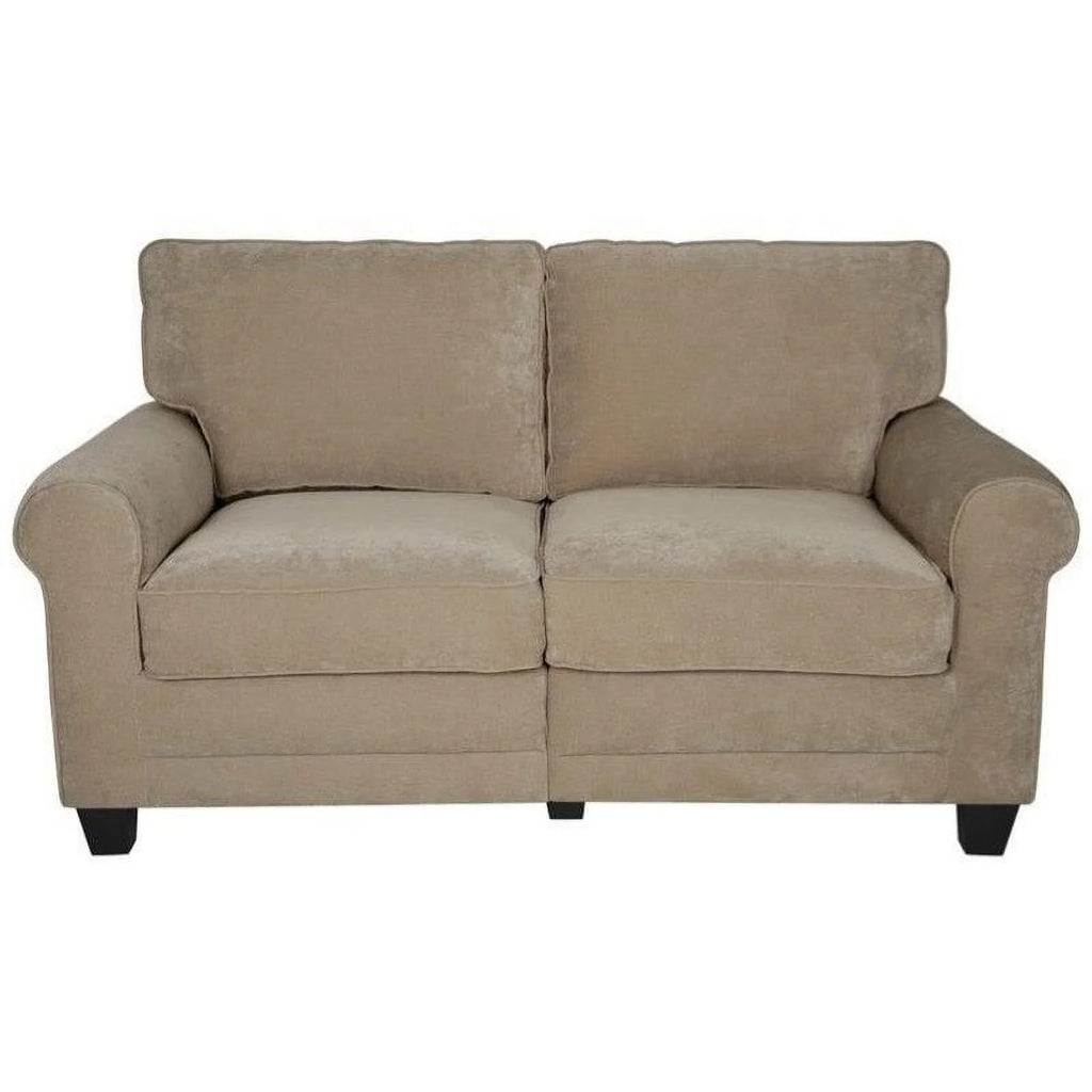 Velvet Loveseat with 2 Pillows L87875