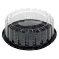 Plastic Round Cake Container Black/Clear, 100/Case D399