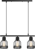 3-Light Industrial Pendant Light Fixtures Rustic Cage Chandelier I49552