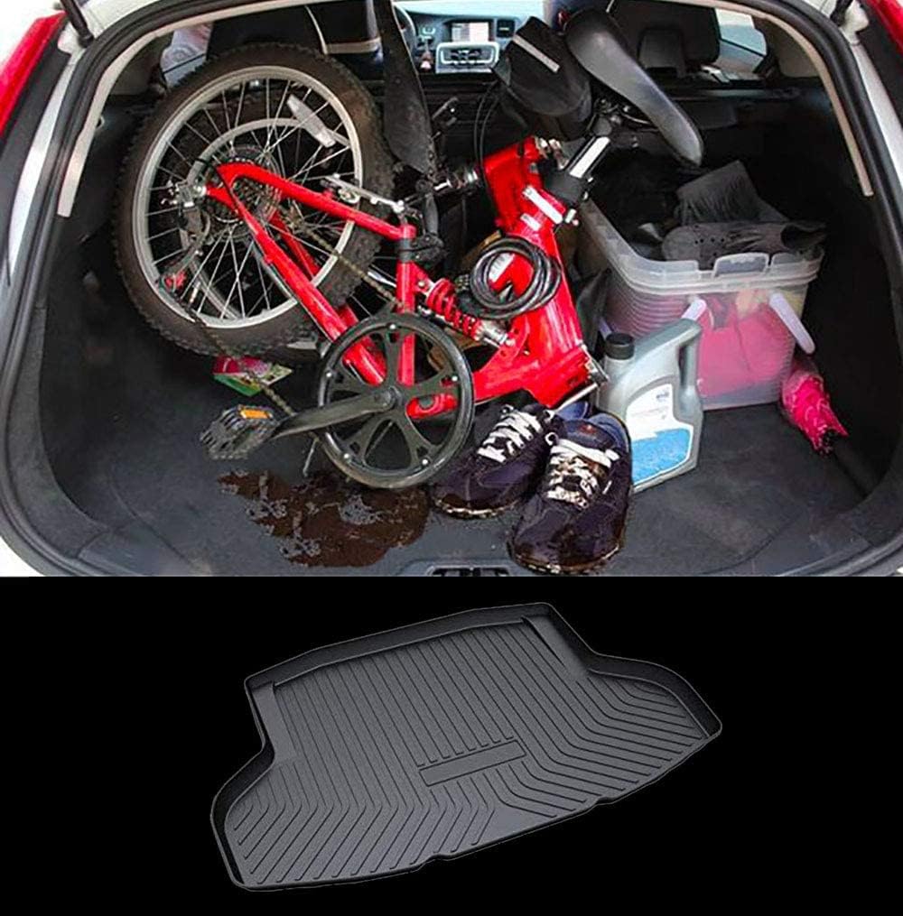 Black Waterproof Rear Cargo Tray Trunk Floor Mat for Honda Civic Sedan Y656