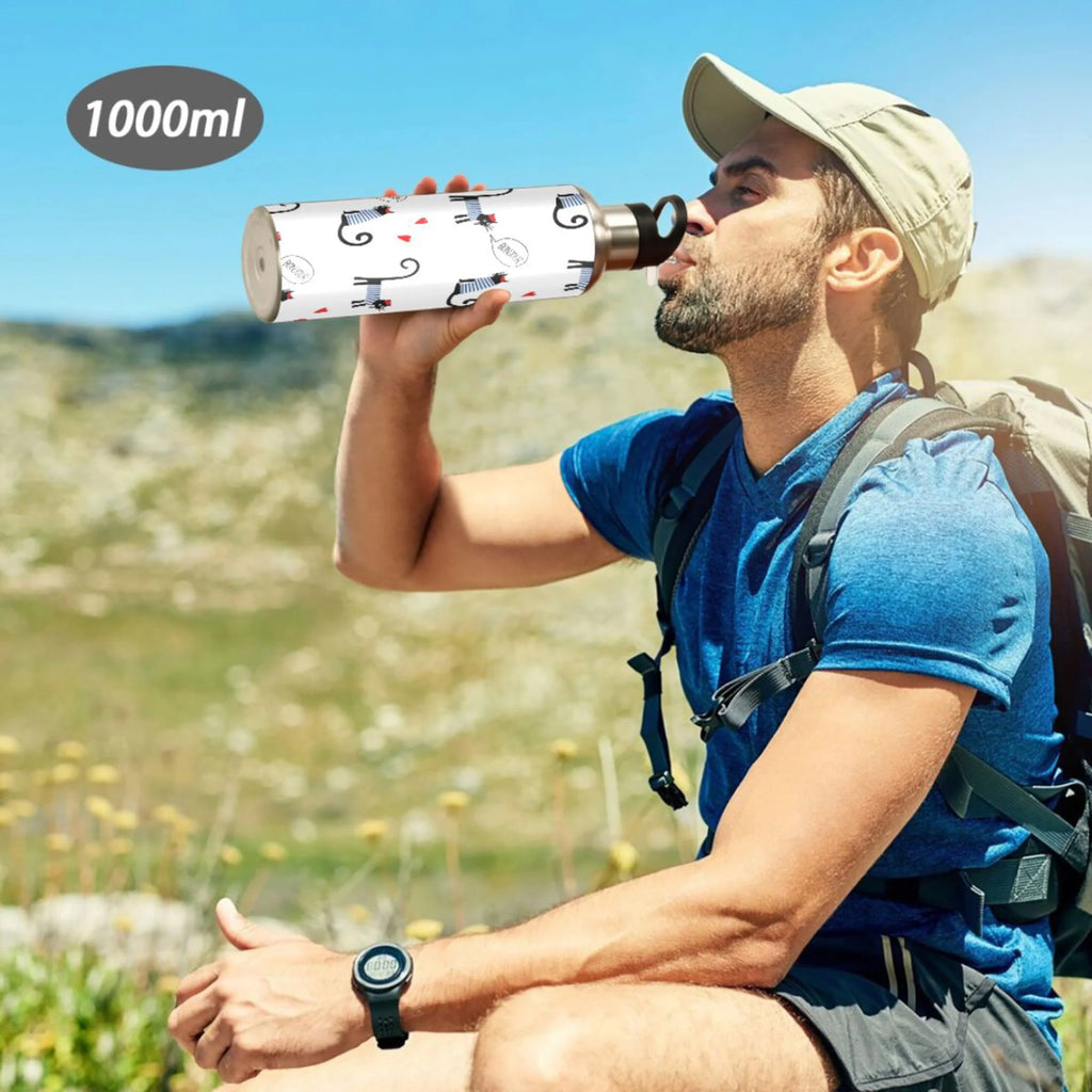 Stainless Steel Insulated Water Bottle with Straw Lid I15533