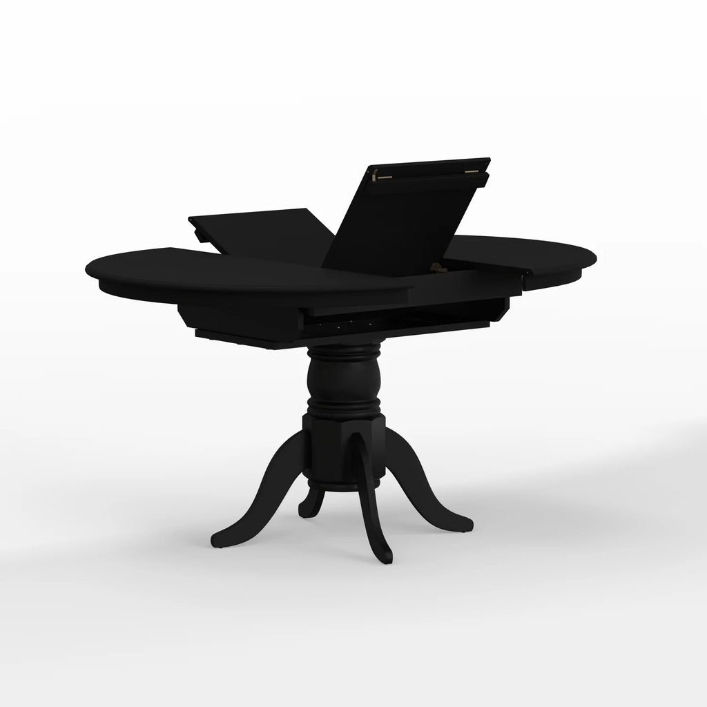 Single Pedestal Dining Table with Butterfly Leaf W9671