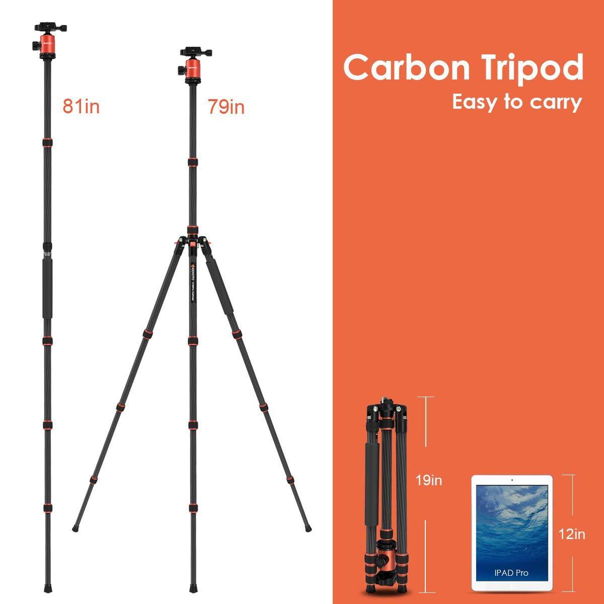 Carbon Fiber Camera Tripod Monopod with 360 Degree Ball Head K232882