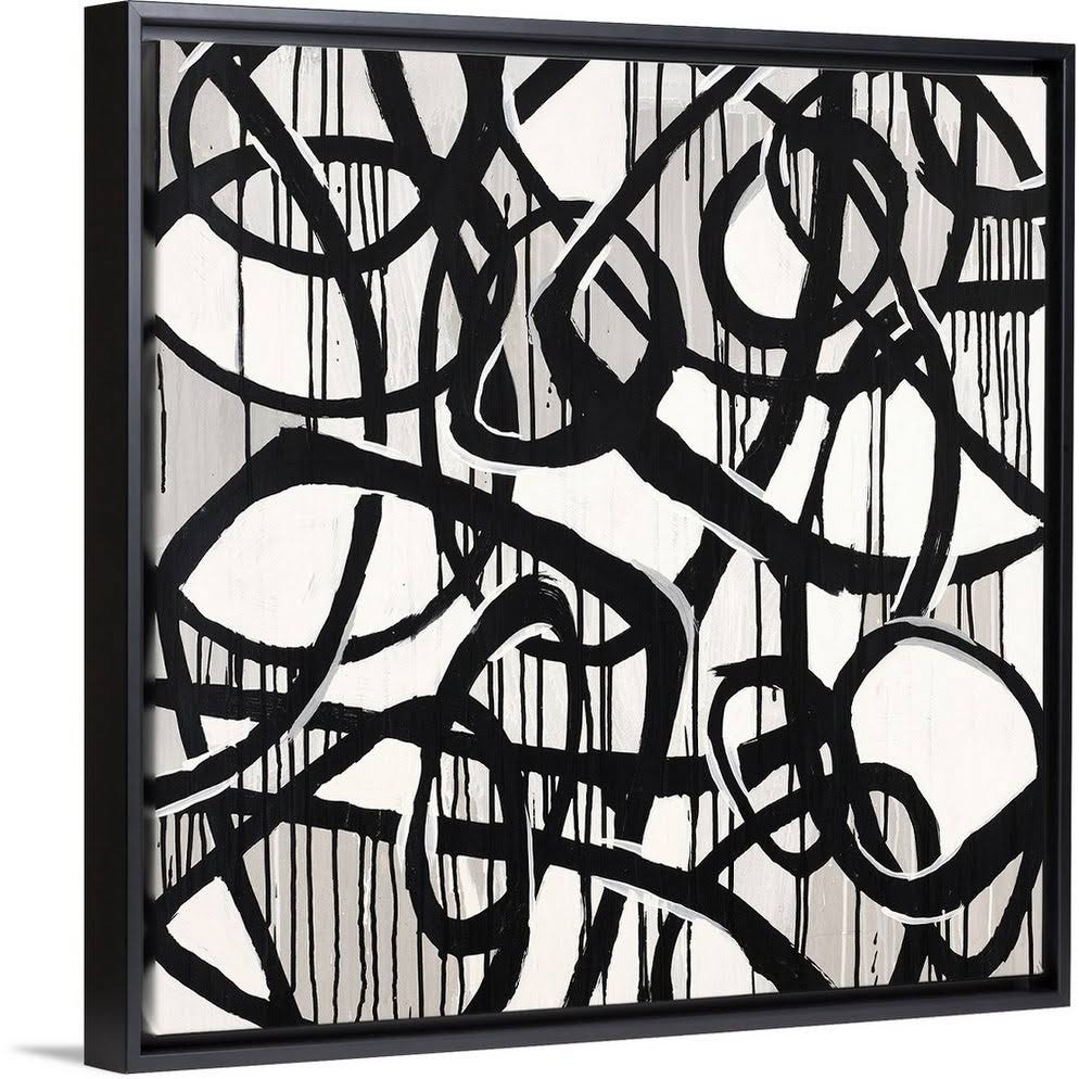 Black Float Frame Canvas Art - 24 x 24 J921056