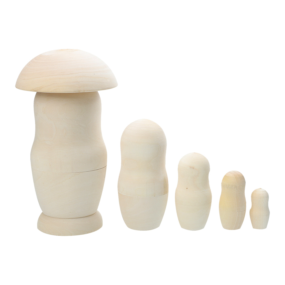 1 Set Unpainted Matryoshka Nesting Dolls E93165