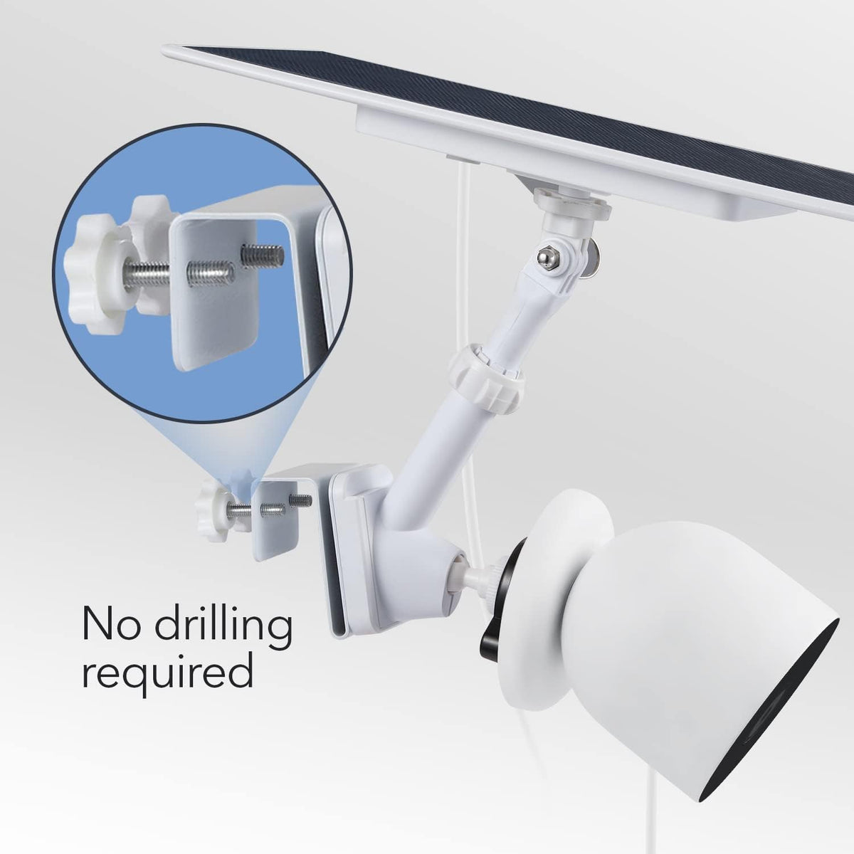 2-in-1 Gutter Mount for Google Nest Cam and Compatible Solar Panel J58859