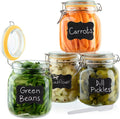 Clear Glass Airtight Food Storage Containers Set of 4 33 oz N7146