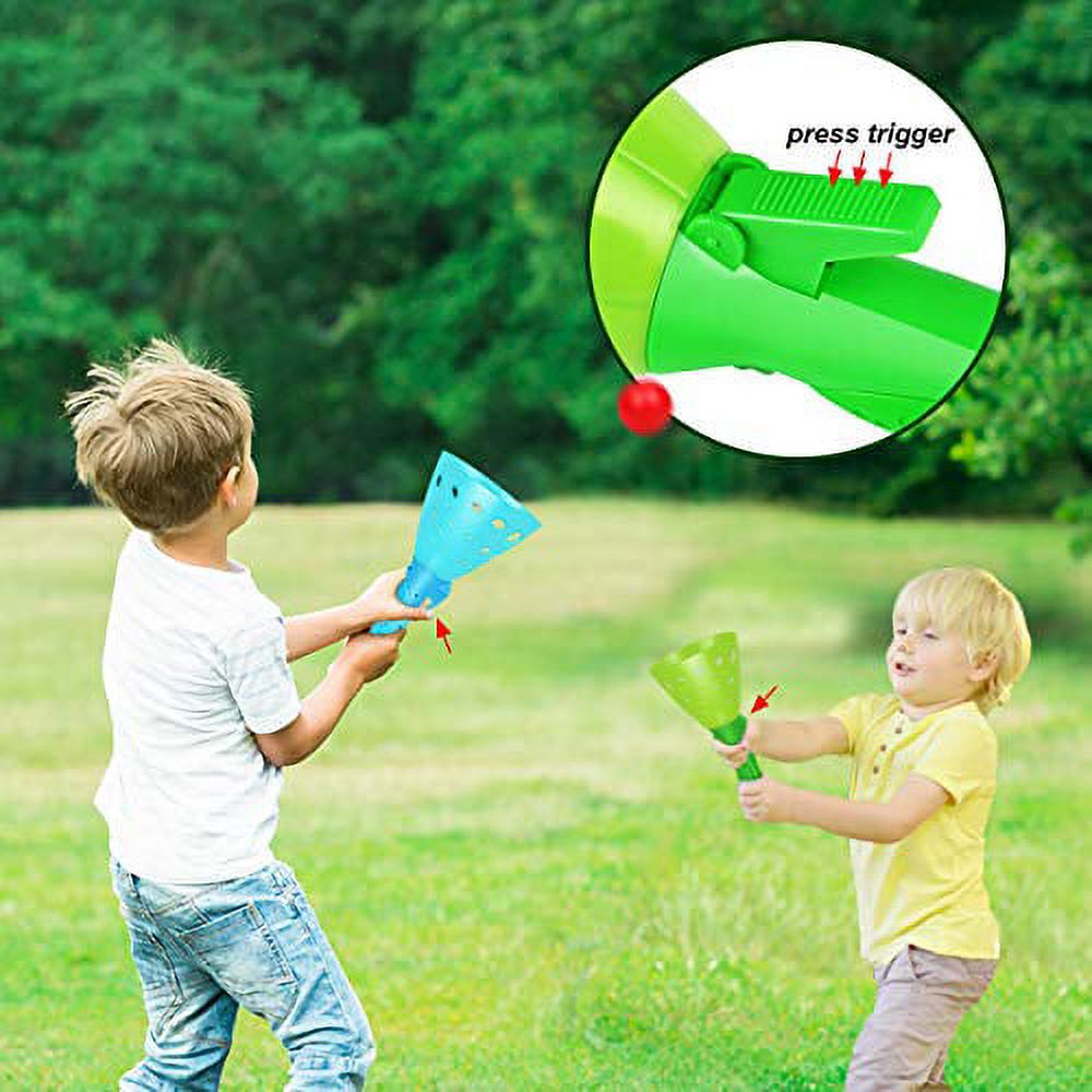 Pop-Pass-Catch Ball Game with 4 Catch Launcher Baskets and 6 Balls L837133