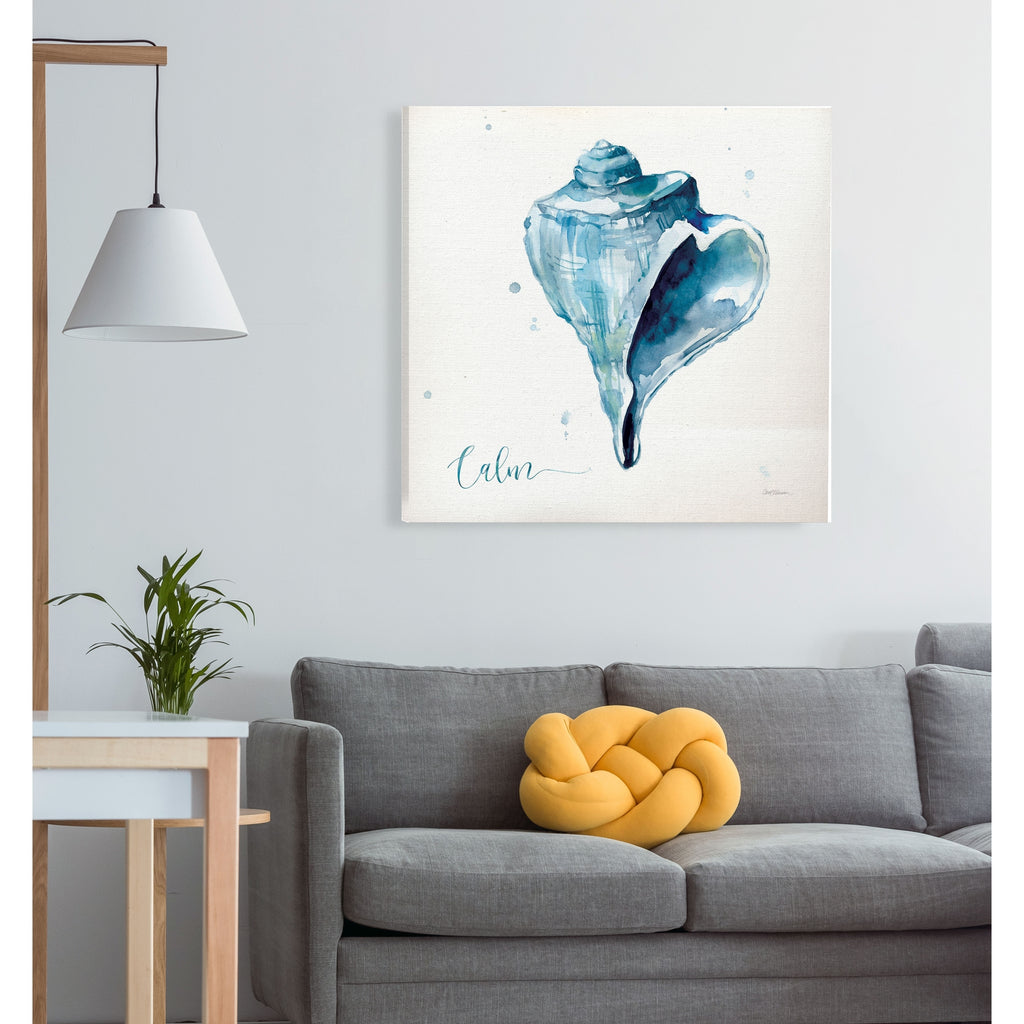 Blue Shell Calm Gallery Wrapped Canvas 10x10 O677068