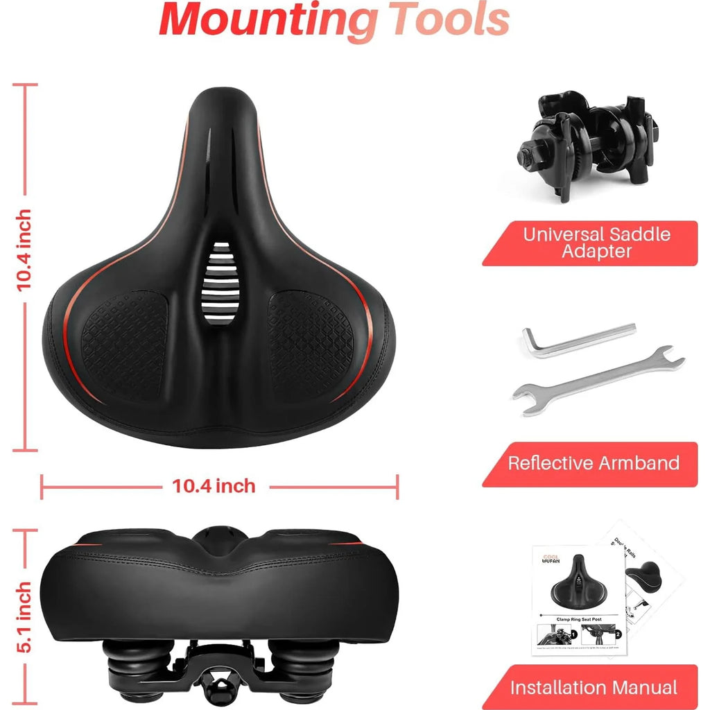 Widen Bike Seat Saddle with Absorbing Ball V4232