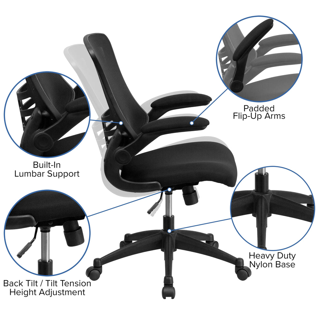 Adjustable Computer Desk, Ergonomic Mesh Office Chair and Mobile Filing Cabinet E485470