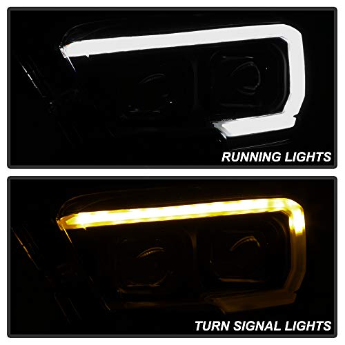 Black Smoked LED Sequential Headlamps Q454539