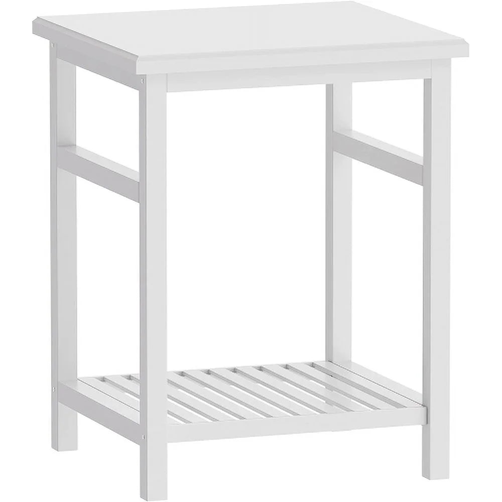 White Bamboo Nightstand X392