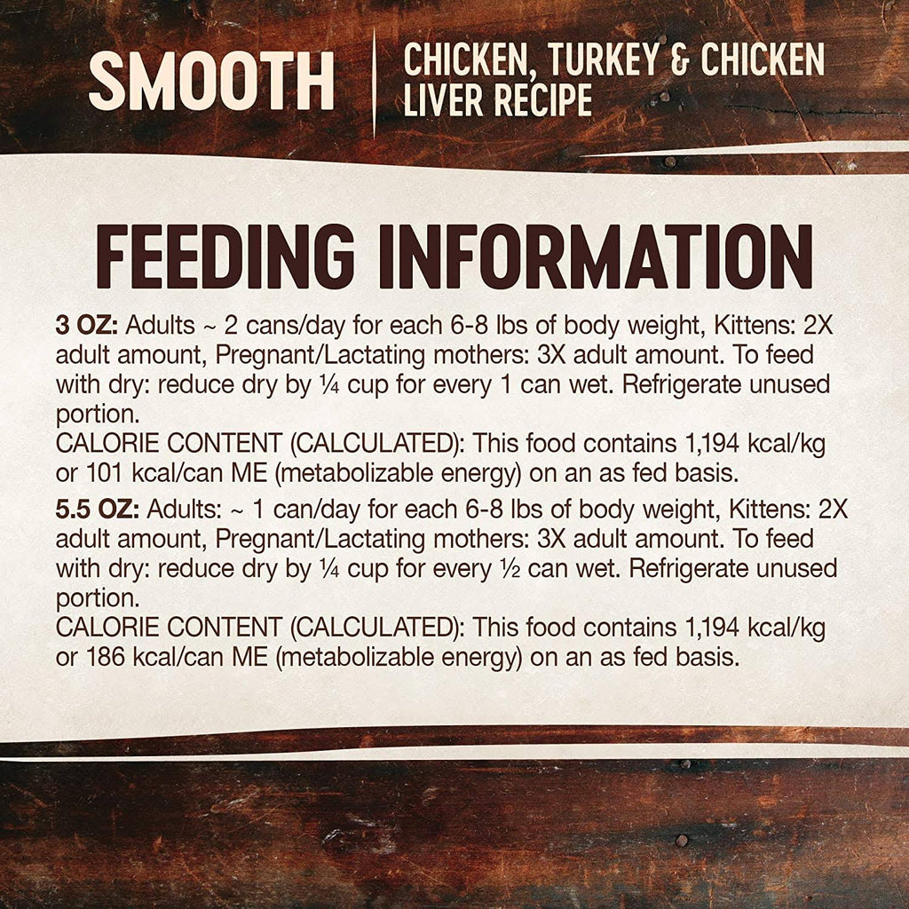 Grain-Free Pate Canned Cat Food, Chicken, Turkey & Chicken Liver, 5.5 oz Case of 24 X147
