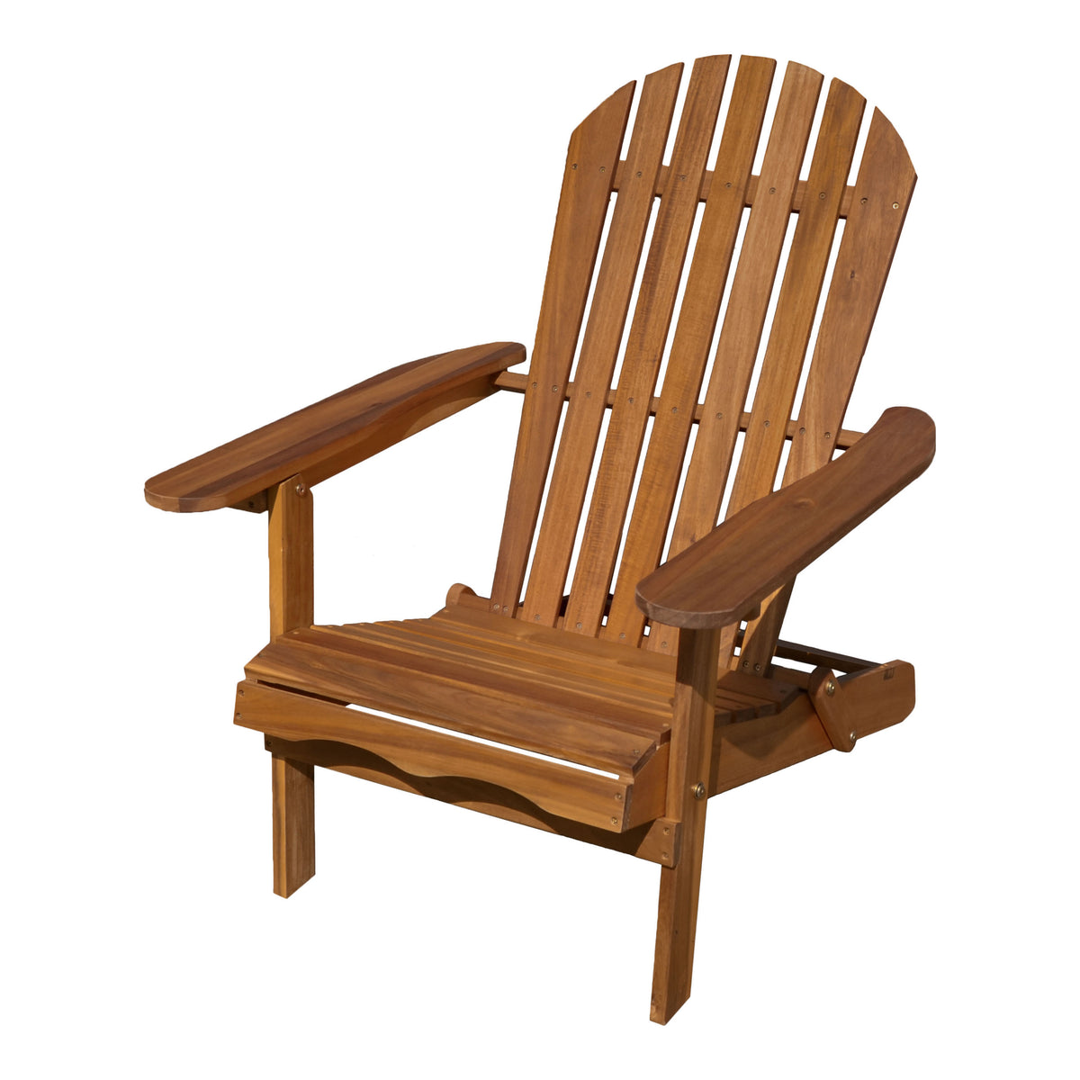 Natural Wood Foldable Patio Adirondack Chair, Set of 2 S898