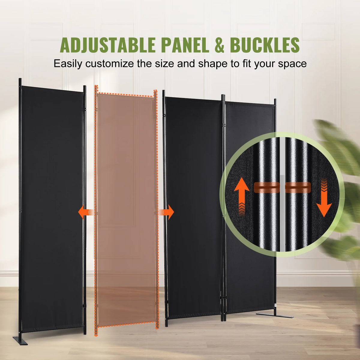 4-Panel Folding Privacy Screen Room Divider D73778