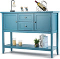 Aqua Wood Buffet Sideboard with Storage Cabinet R552695