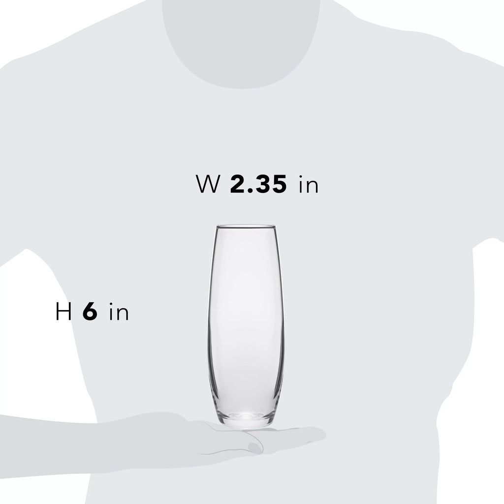 Stemless Flute Glasses Set of 6 Q33077