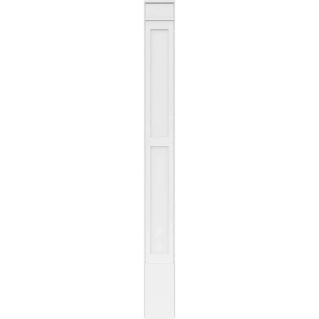 Two Equal Flat Panel PVC Pilaster with Standard Capital & Base (Pair) T6985