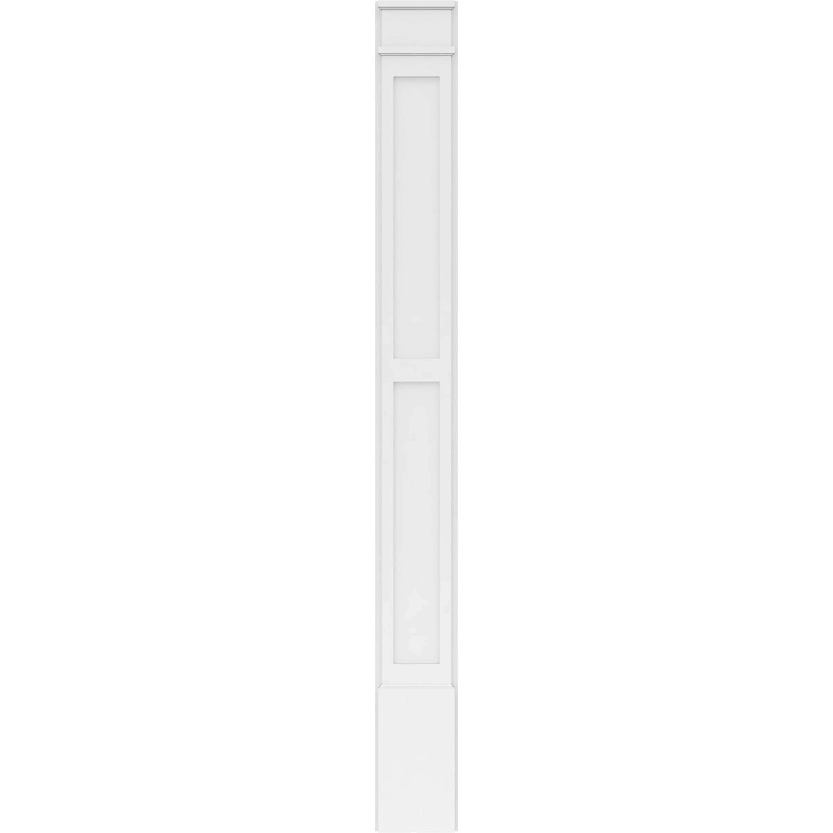 Two Equal Flat Panel PVC Pilaster with Standard Capital & Base (Pair) T6985