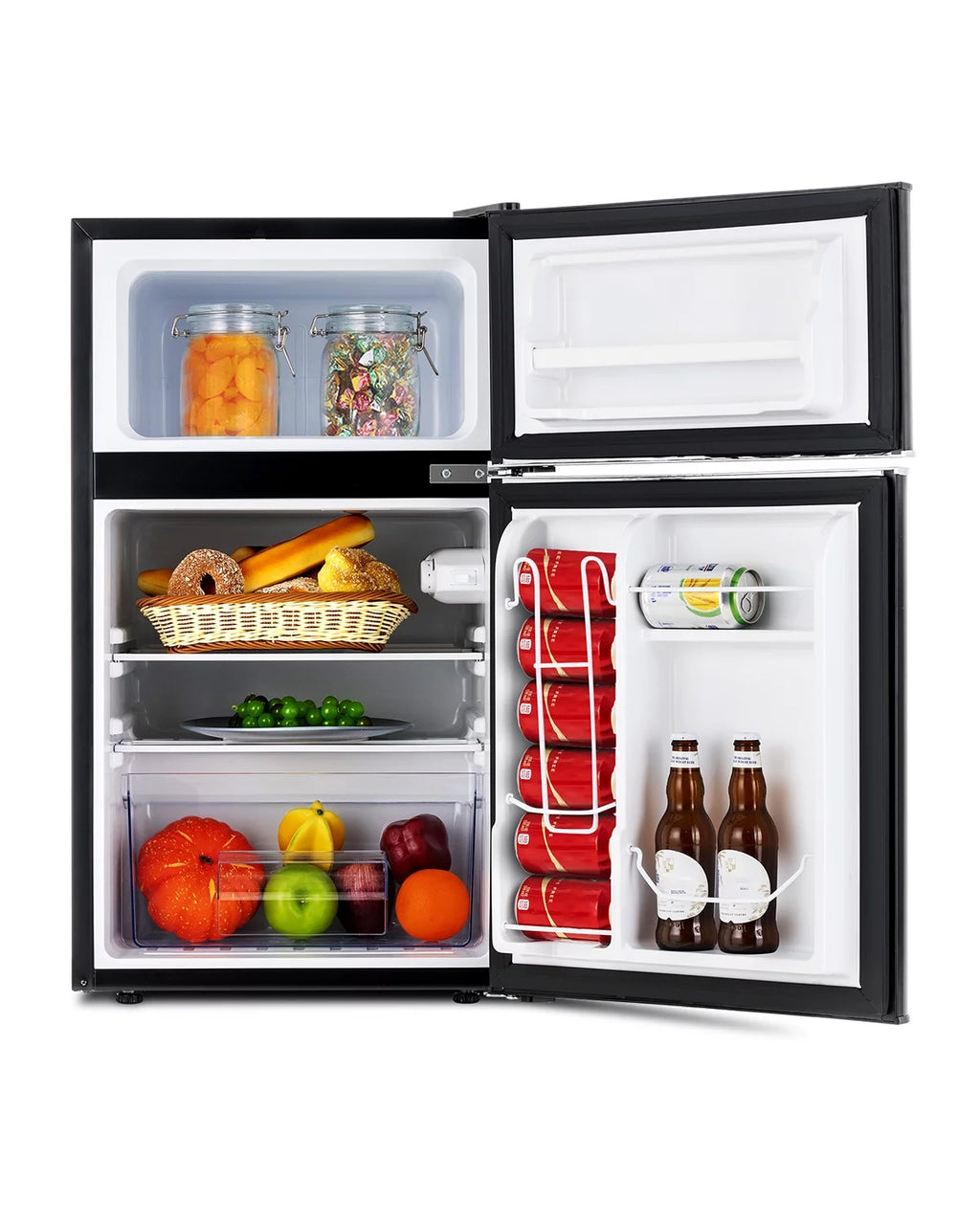 Black 3.2 Cu.Ft Compact 2-Door Mini Refrigerator F400225