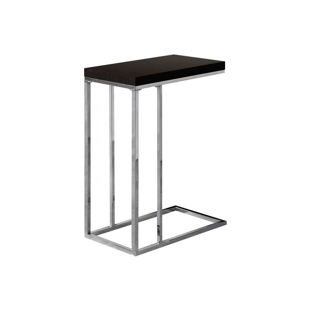 Cappuccino Chrome Metal Accent Table Z83318