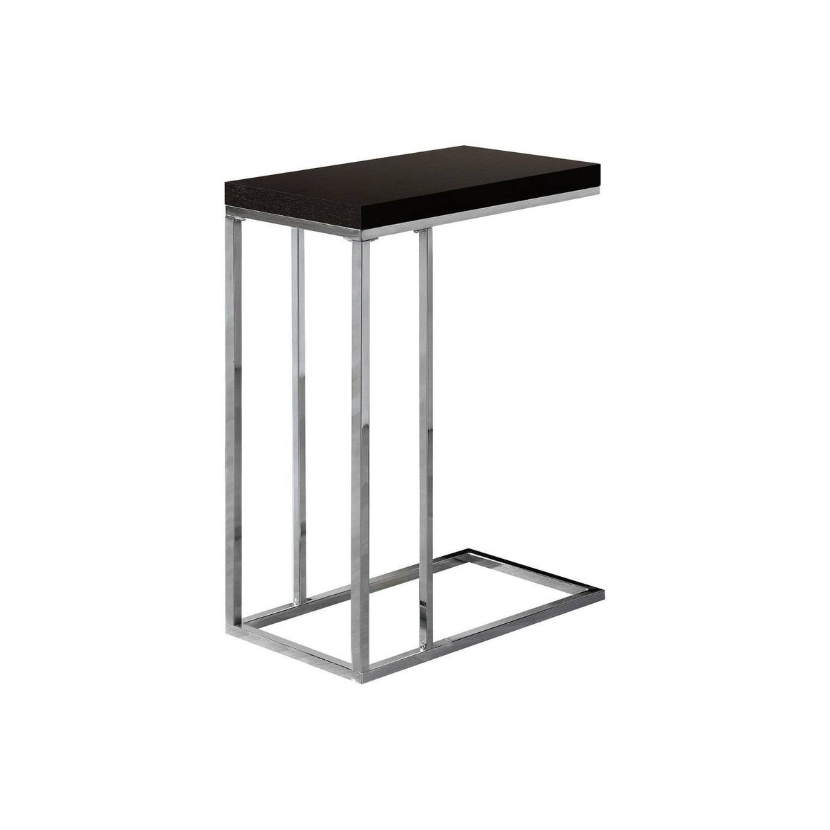 Cappuccino Chrome Metal Accent Table Z83318