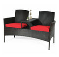 Red Rattan Conversation Set L814728