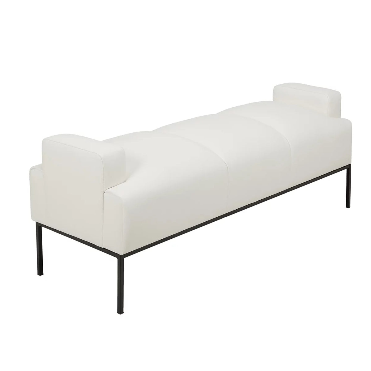 PU Leather Ottoman with Metal Frame J200