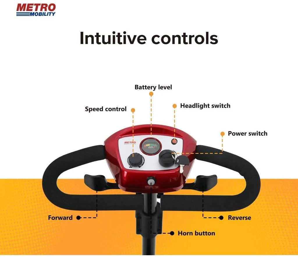 Folding 4 Wheel Scooter Red O445641