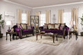 Purple & Dark Cherry 5pcs Living Room Set A84759