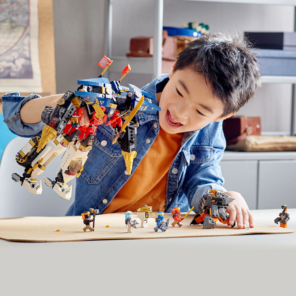 4 in 1 Mech Set with Toy Car, Jet Plane and Tank Toys plus 7 Minifigures H986