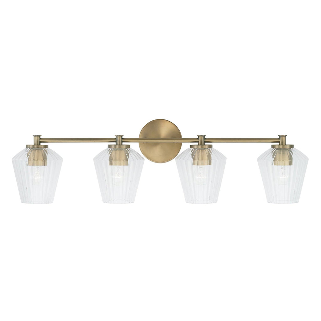Matte Black 4 Light Bath Vanity S106174