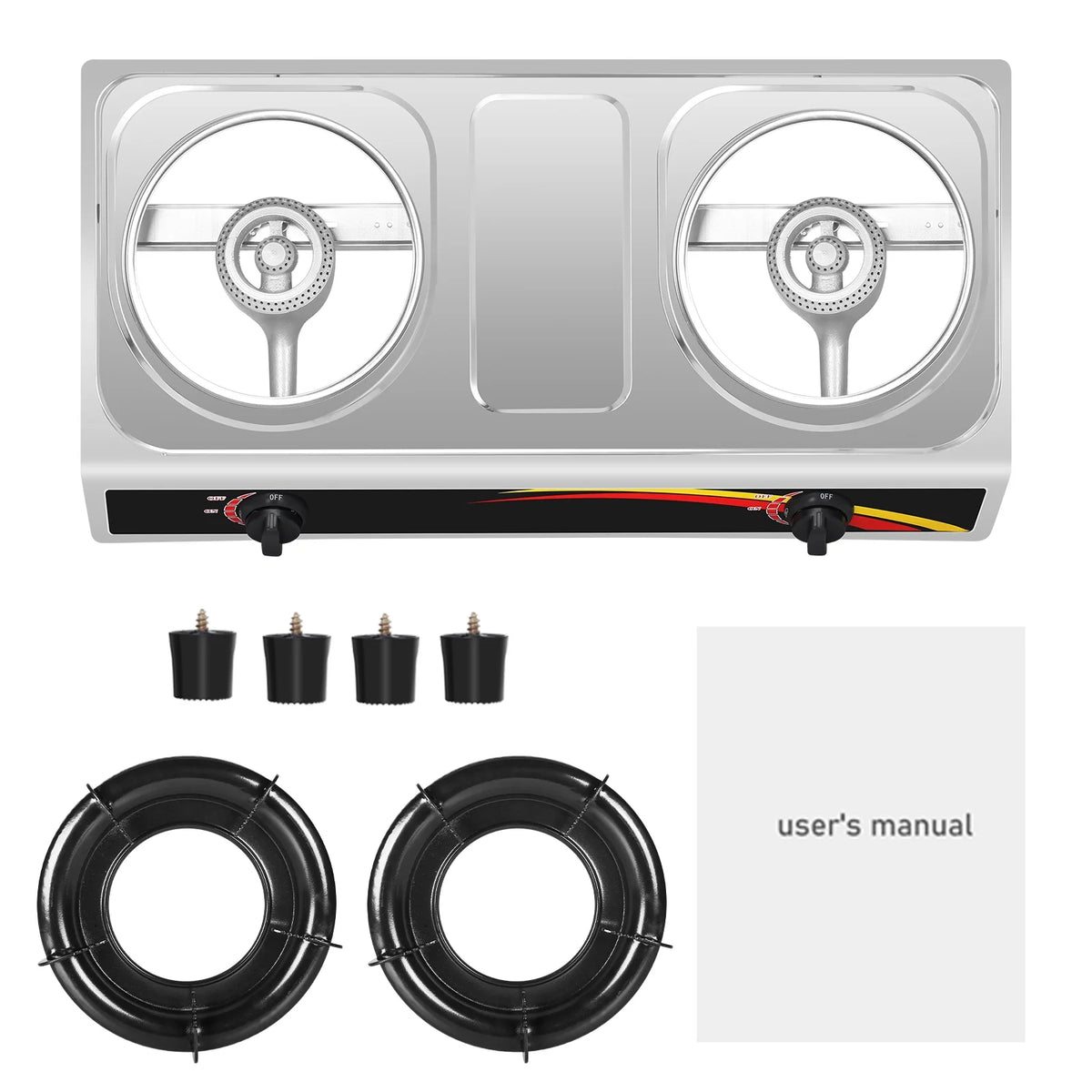 Portable Propane Double Burner Camping Stove K3304