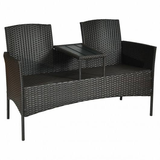 Red Rattan Conversation Set L814728