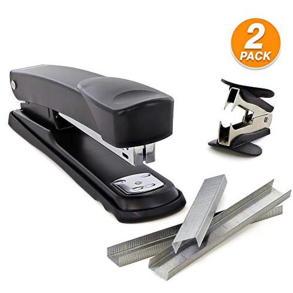 Metal Full Strip Stapler with Staples Remover 20 Sheet Capacity Set of 2 V162611