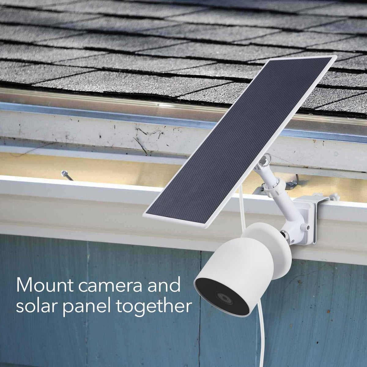 2-in-1 Gutter Mount for Google Nest Cam and Compatible Solar Panel J58859