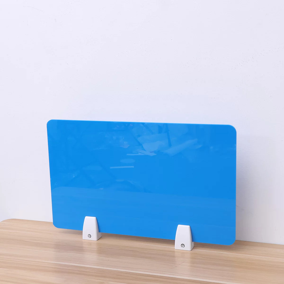 Acrylic Desktop Partition Board with Clamp 50x30cm Blue F325351