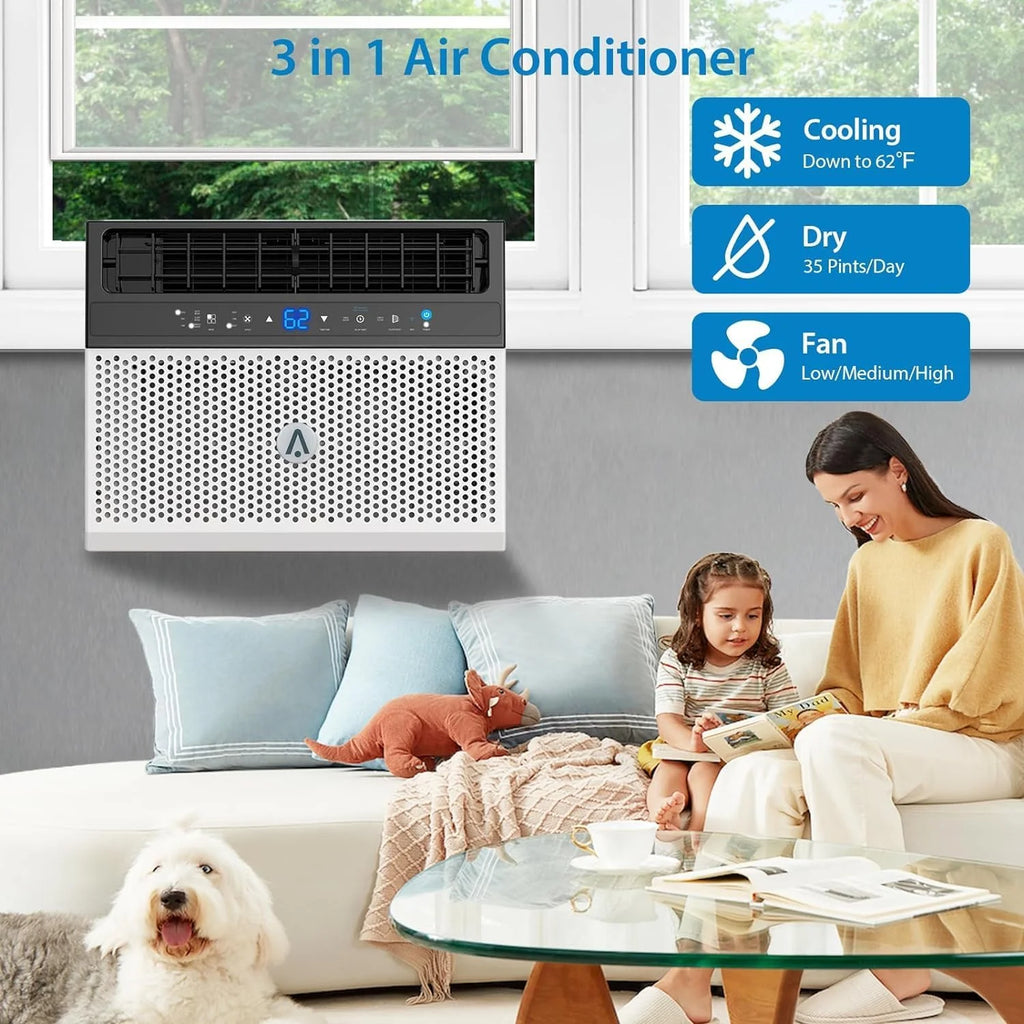6000 BTU Window Air Conditioner with Remote Control O1925