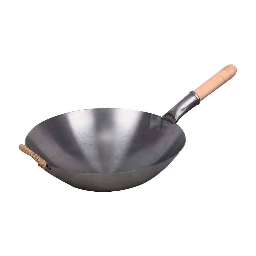Stainless Steel Single Handle Wok D1656