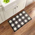 Black White Buffalo Check Kitchen Mat I77989