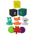 9-Piece Multicolor Textured Balls, Blocks and Characters Set F313
