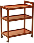 Solid Wood Rolling Bar Cart Q95637