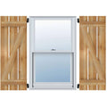 Rough Sawn Western Red Cedar Board-n-Batten Shutters J482