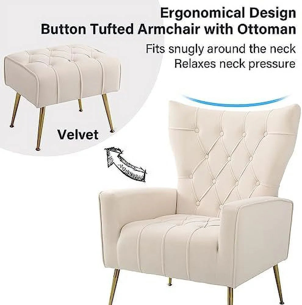 Teddy Accent Chair with Ottoman R83997