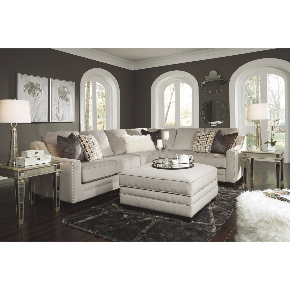 Silver Rectangular End Table M733