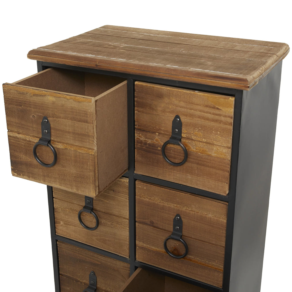 Rustic Wood Chest with Black Handles G452