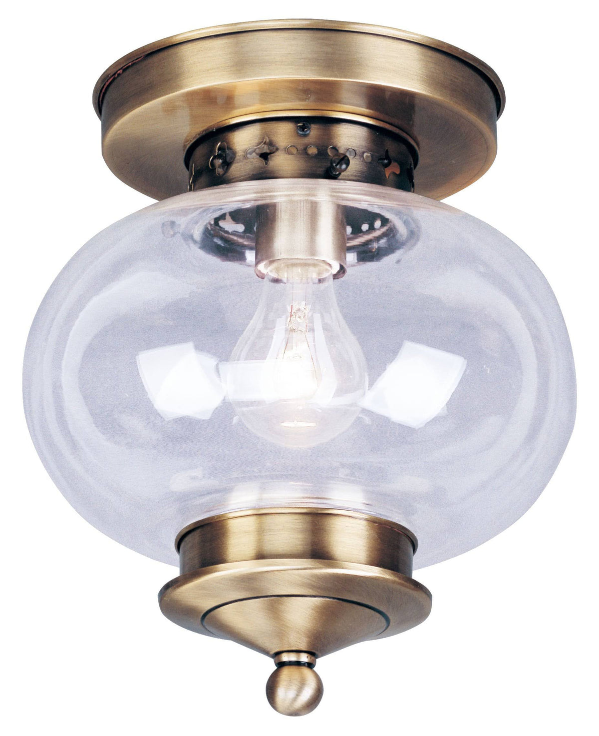Antique Brass 1 Light Ceiling Mount Z970695
